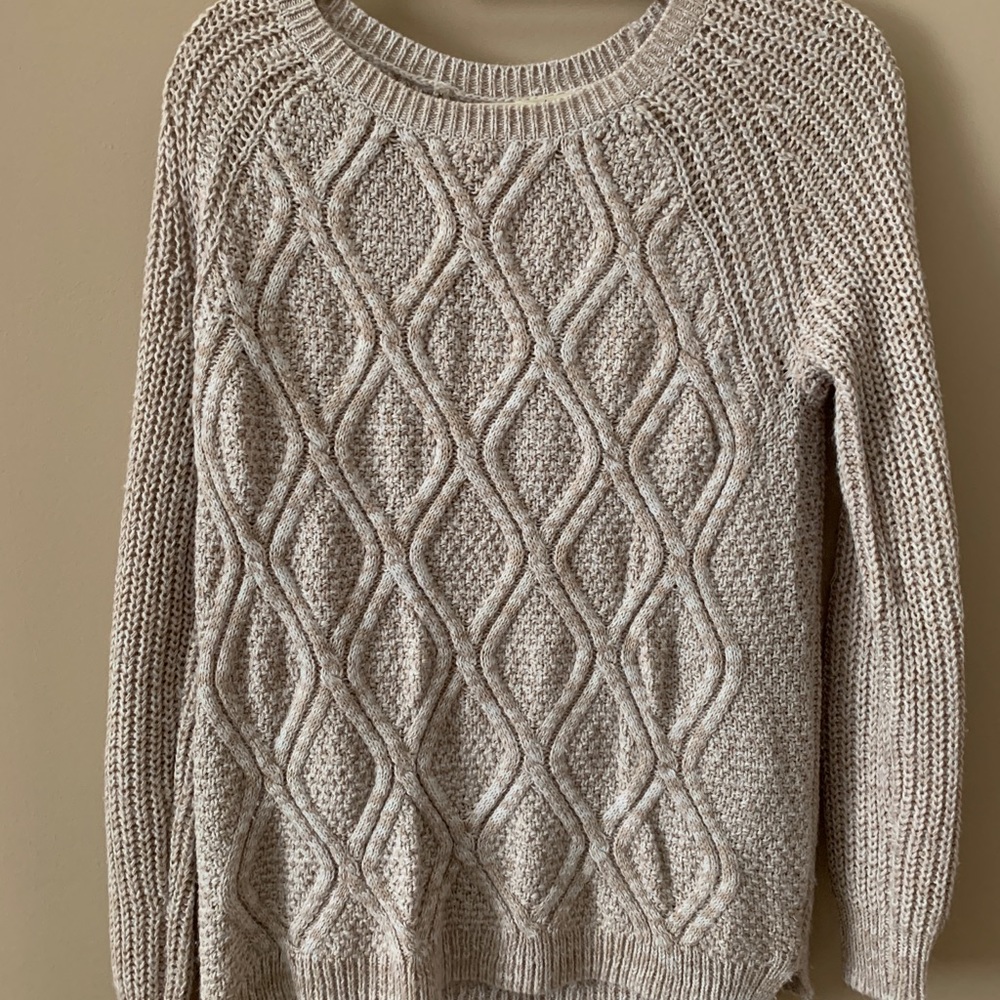 Tan Argyle sweater